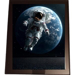 Astronaut In A Glass Front Frame 8x10 Picture AI wall art